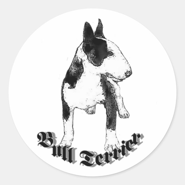 Bull Terrier Classic Round Sticker (Front)