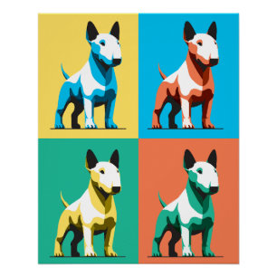 Bull Terrier colorful  Poster