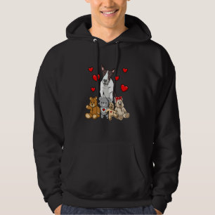 Bull Terrier Cuddly Toy Plush Toy Bull Terrier Hoodie