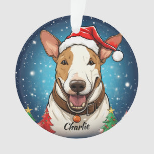 Bull Terrier Custom Christmas Ornament