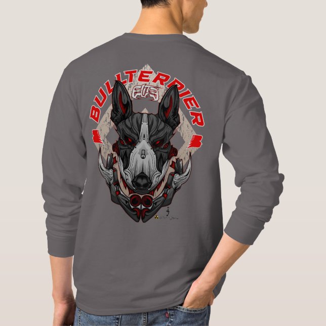 BULL TERRIER Cyberpunk Samurai Elite T-Shirt (Back)