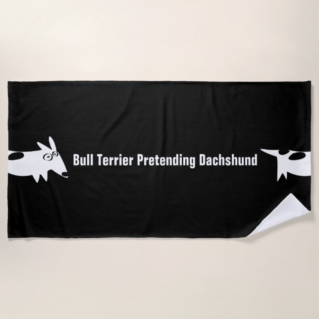 Bull Terrier Dachshund Beach Towel (Front)