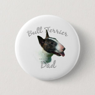 Bull Terrier Dad 2 6 Cm Round Badge