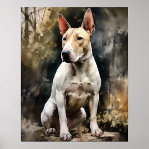 Bull Terrier Dog Art Print Poster