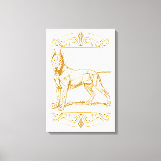 Bull Terrier dog Canvas Print