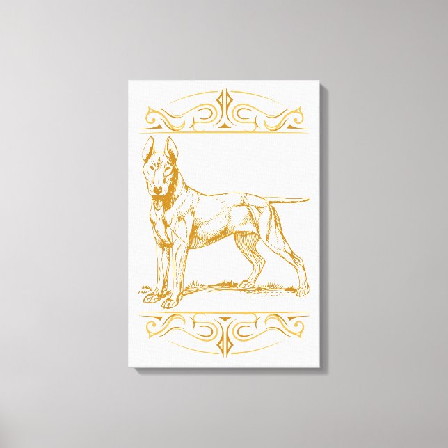 Bull Terrier dog Canvas Print (Front)