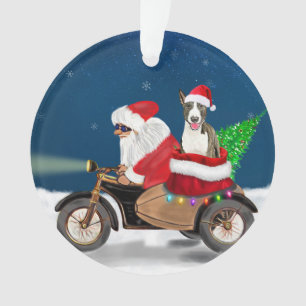 Bull Terrier Dog Christmas Santa Claus  Ornament