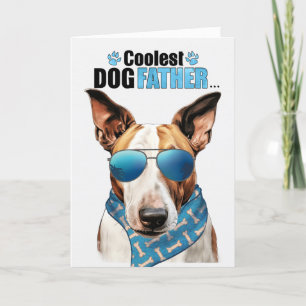 Bull Terrier Dog Coolest Dad Father's Day Holiday Card
