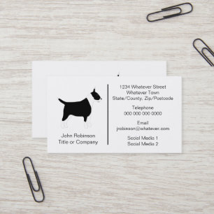 Bull Terrier Dog Design Boarding Kennels Business Card