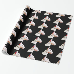 Bull Terrier dog gift wrapping paper