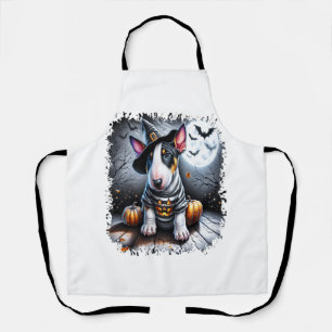 Bull Terrier Dog Halloween Apron