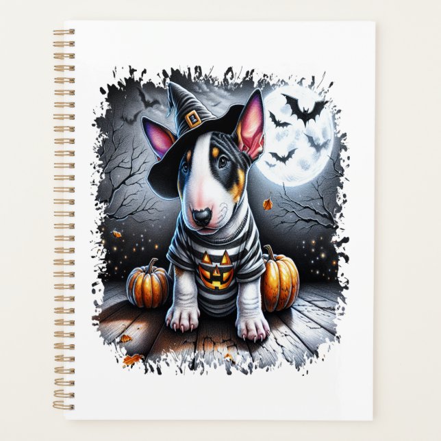 Bull Terrier Dog Halloween Planner (Front)