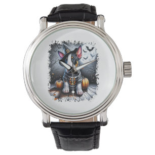 Bull Terrier Dog Halloween Watch