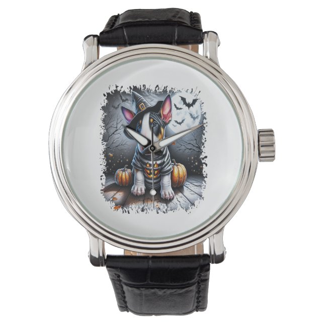 Bull Terrier Dog Halloween Watch (Front)