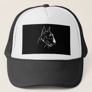 Bull Terrier Dog Head Trucker Hat