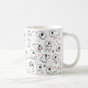 Bull Terrier Dog Lover Seamless Pattern Coffee Mug