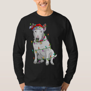 Bull Terrier Dog Lover Xmas Santa Hat Bull Terrier T-Shirt