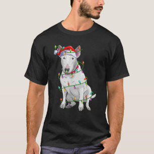 Bull Terrier Dog Lover Xmas Santa Hat Bull Terrier T-Shirt