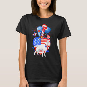 Bull Terrier Dog Merica 4th Of July American Flag T-Shirt