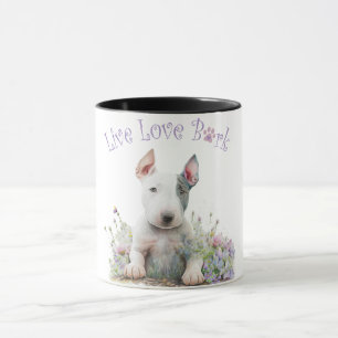 Bull Terrier Dog Mum Floral Mug