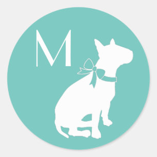 Bull Terrier Dog Puppy Classic Round Sticker