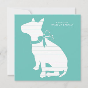 Bull Terrier Dog Puppy Thank You Card