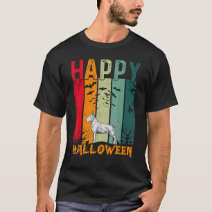 Bull Terrier Dog Retro Style Halloween Dinner Pa T-Shirt