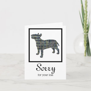 Bull Terrier Dog Silhouette Pet Sympathy Card