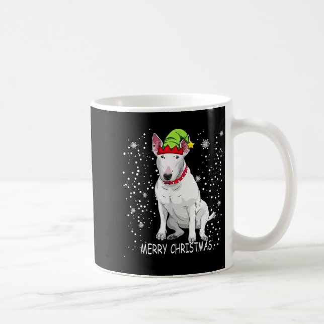 Bull Terrier Dog Tree Christmas Sweater Xmas Dogs  Coffee Mug (Right)