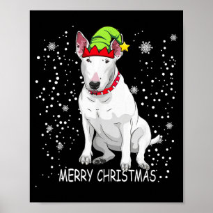 Bull Terrier Dog Tree Christmas Sweater Xmas Dogs Poster