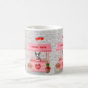 Bull Terrier Dog Valentine's Day Kissing Booth Coffee Mug