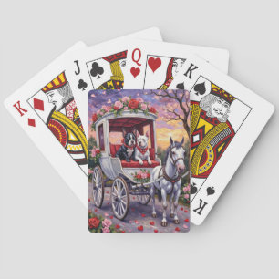 Bull Terrier Dog Valentine's Day Playing Cards