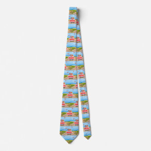 Bull Terrier Dog Valentine's Day Truck Hearts Tie