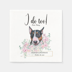 Bull Terrier Dog Wedding Cocktail Napkins