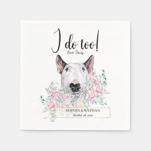 Bull Terrier Dog Wedding Cocktail Napkins
