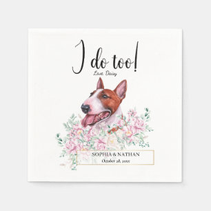 Bull Terrier Dog Wedding Cocktail Napkins
