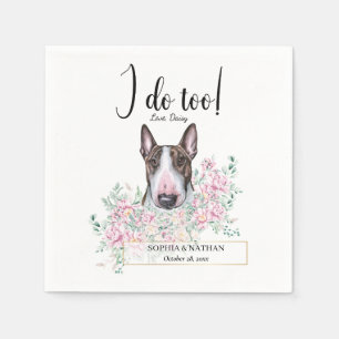 Bull Terrier Dog Wedding Cocktail Napkins