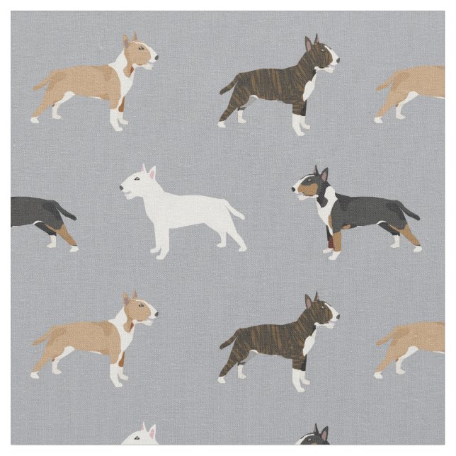 bull terrier dogs dog coats grey fabric (Close Up)