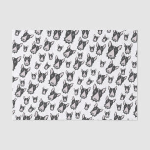 Bull Terrier Double Take! Adorable Puppy Dog Bully Tissue Paper