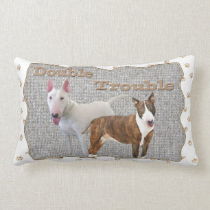 Bull Terrier Double Trouble Lumbar Cushion