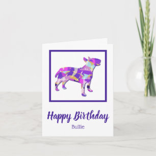 Bull Terrier English Dog Silhouette PPY&B Birthday Card