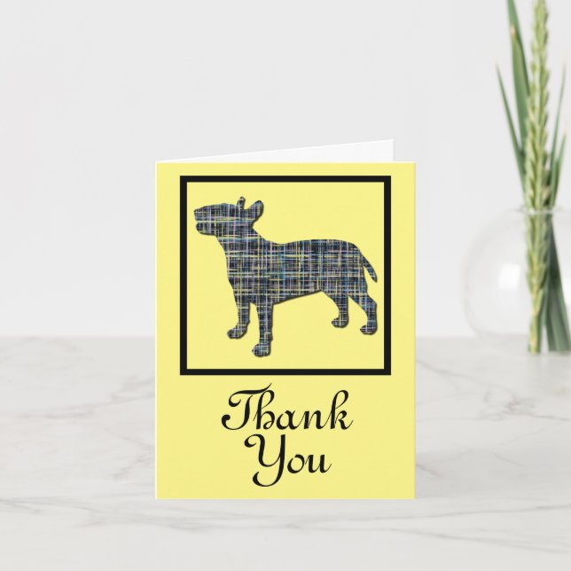 Bull Terrier English Dog Thank You Greeting Card (Front)