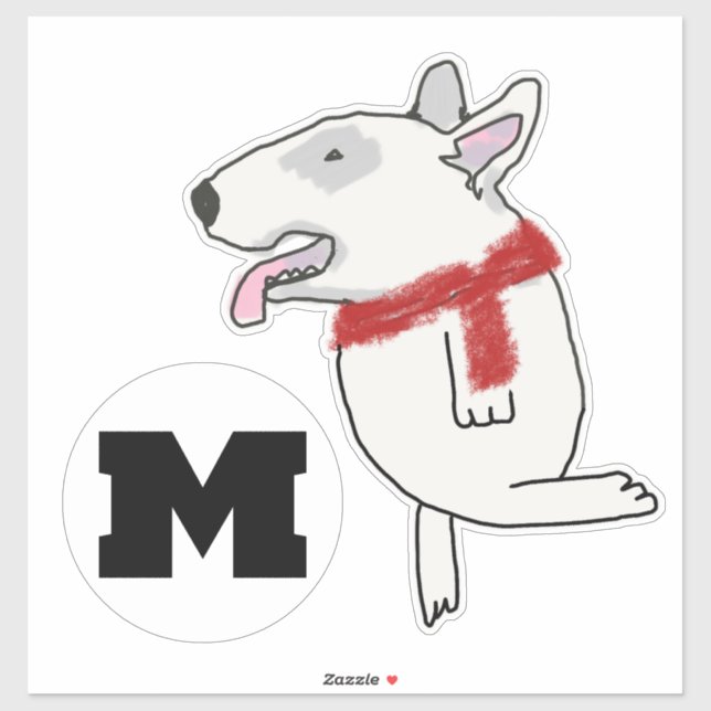 Bull Terrier enjoys travelling Sticker (Sheet)