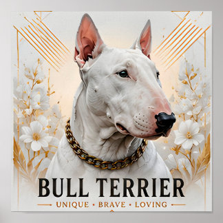 Bull Terrier Fearless Icon Poster