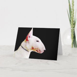 Bull terrier greeting card