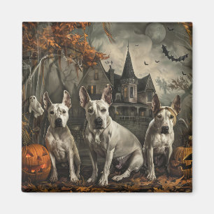 Bull Terrier Halloween Night Doggy Delight  Magnet