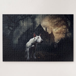 Bull Terrier Halloween Scary Jigsaw Puzzle
