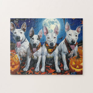 Bull Terrier Halloween Spooky  Jigsaw Puzzle