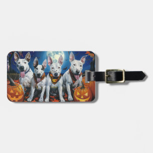 Bull Terrier Halloween Spooky  Luggage Tag