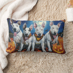 Bull Terrier Halloween Spooky  Lumbar Cushion